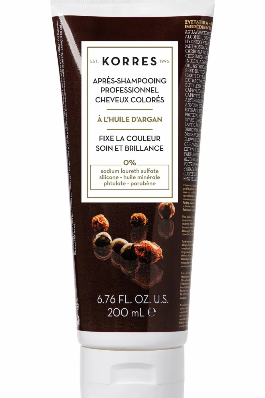 Après-shampooing professionnel post-coloration huile d’Argan