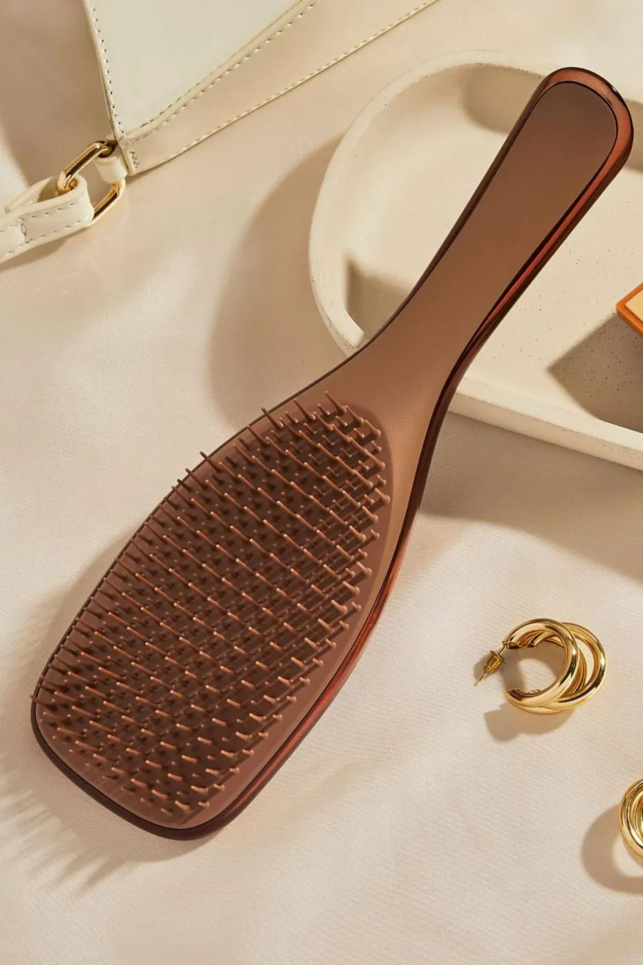 Brosse à cheveux chrome chocolate bronze