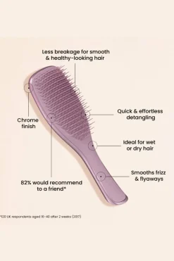Brosse à cheveux chrome mauve copper