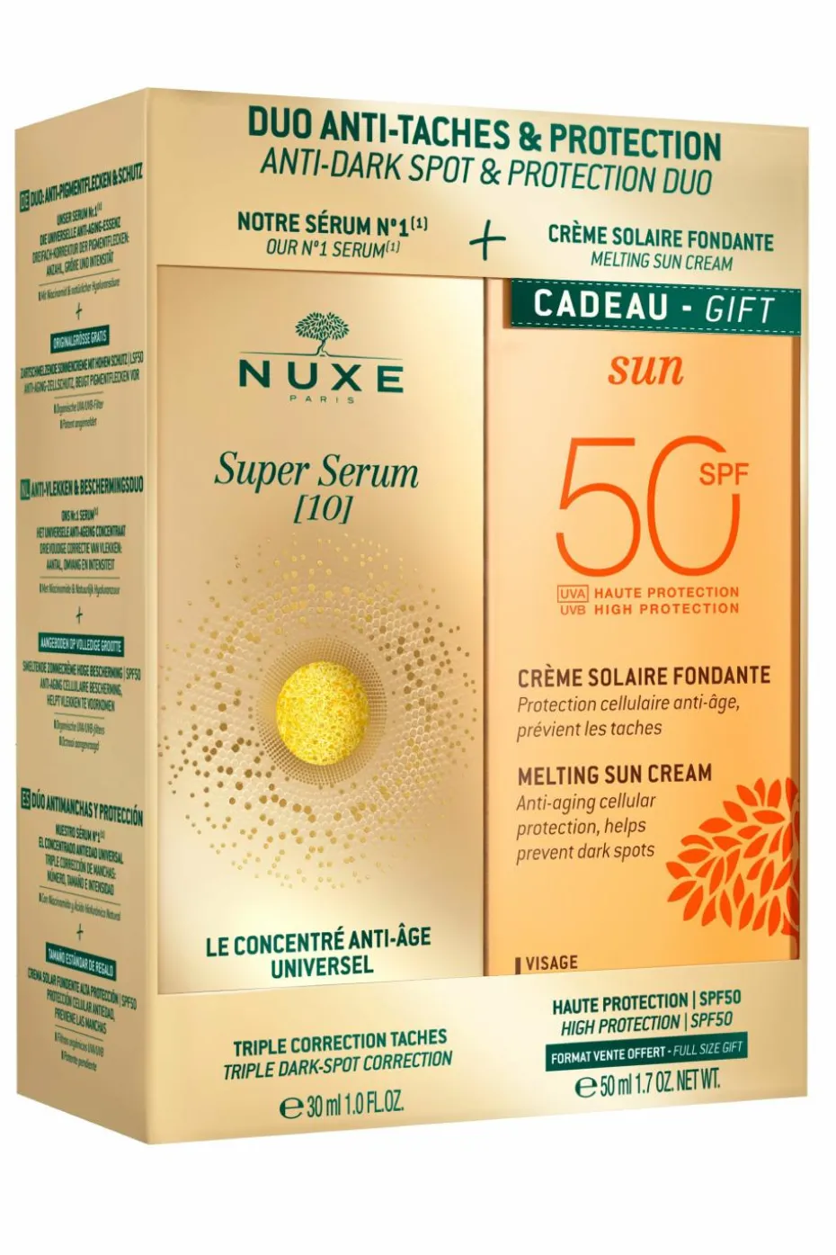Coffret anti-âge et protection solaire