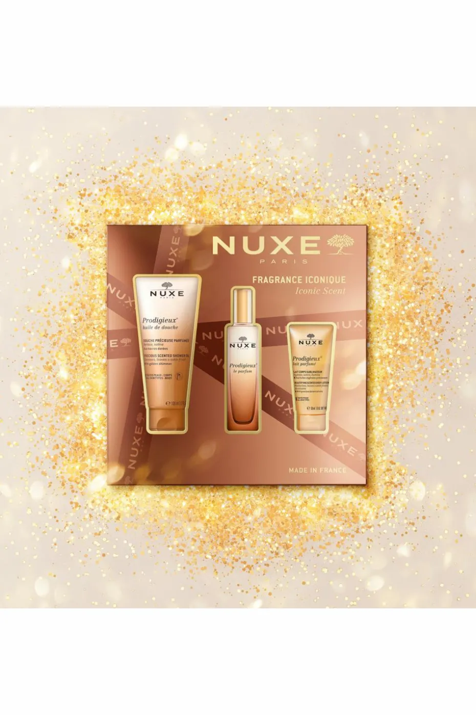 Coffret Noël parfum Le prodigieux avec un soin offert