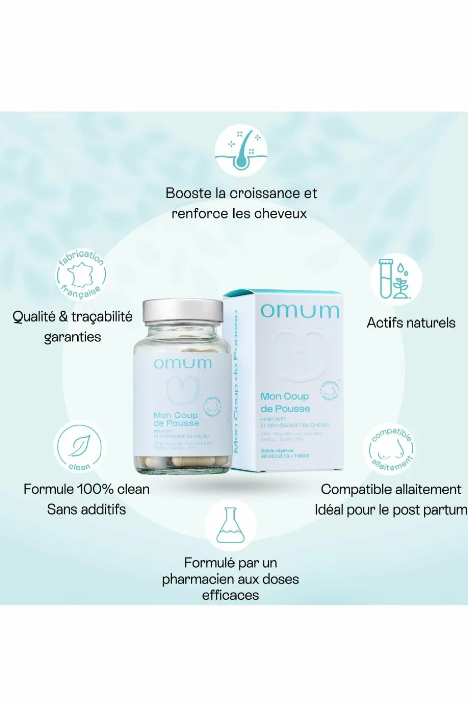 Compléments Alimentaires croissance cheveux Mon Coup de Pousse Nutricosmétique