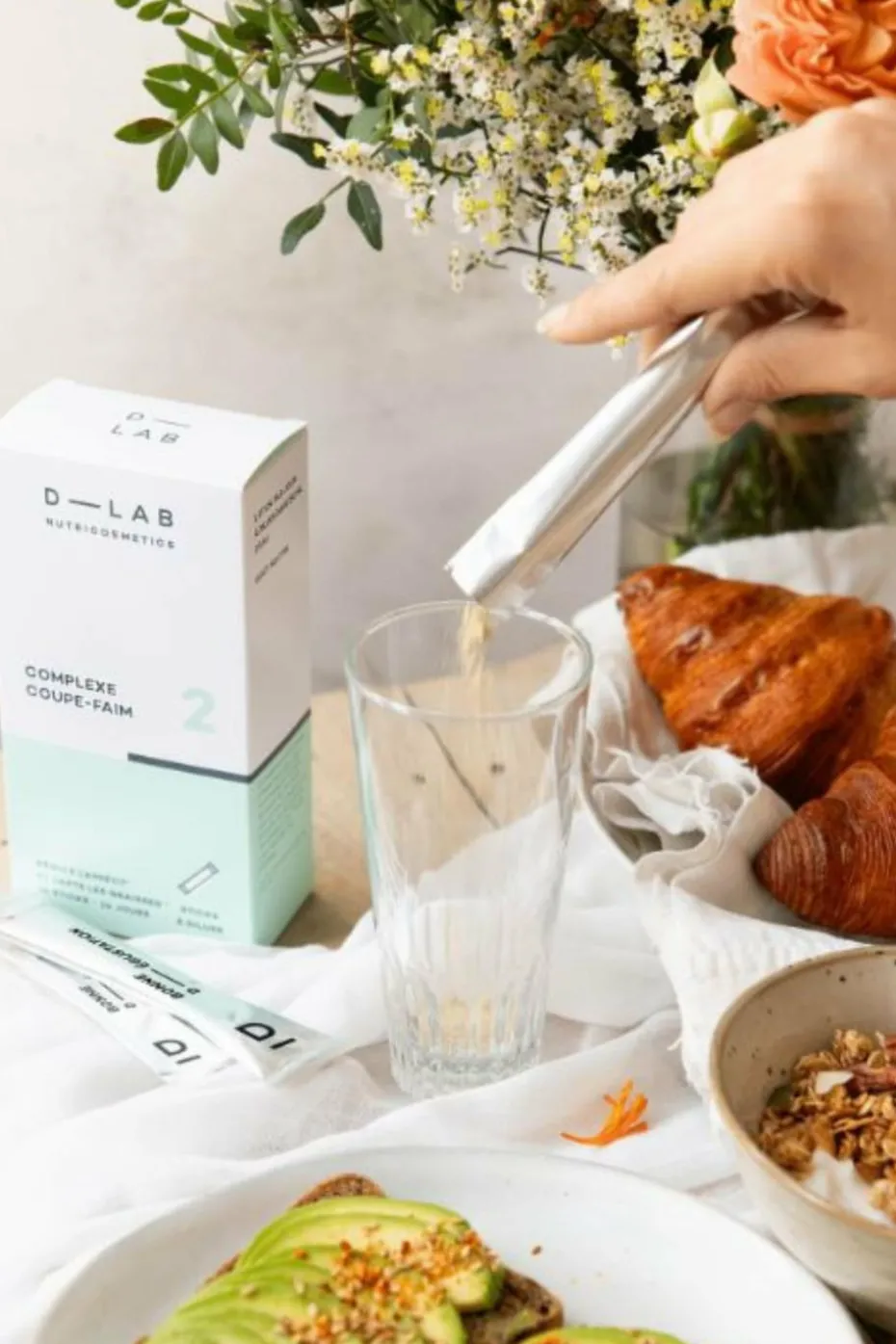 Compléments alimentaires en stick coupe-faim