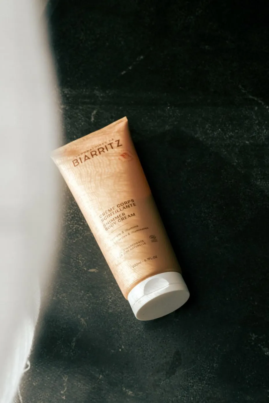 Crème corps scintillante