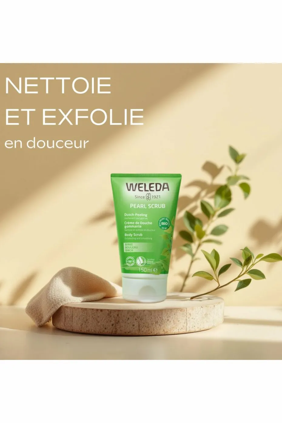 Crème de douche gommante au bouleau