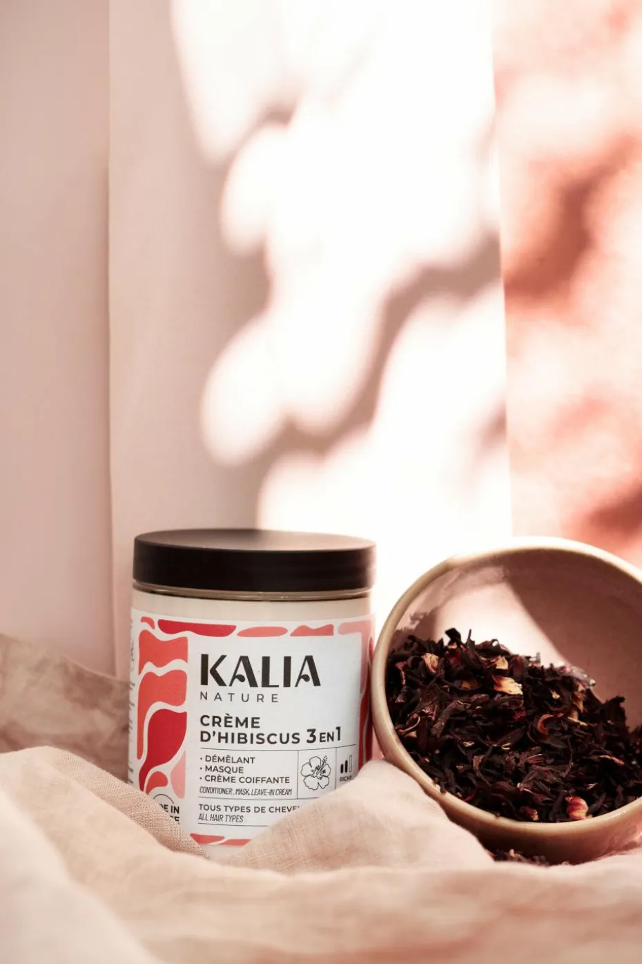 Crème d’hibiscus 3 en 1 pour cheveux crépus
