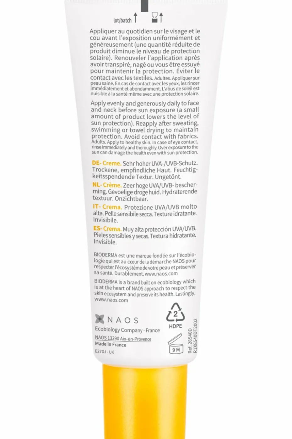Crème solaire invisible Photoderm SPF50+