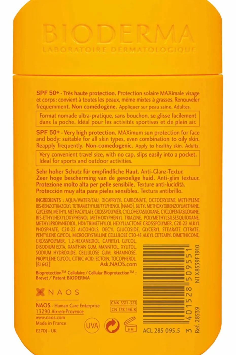 Crème solaire visage Photoderm MAX Aquafluide SPF50+