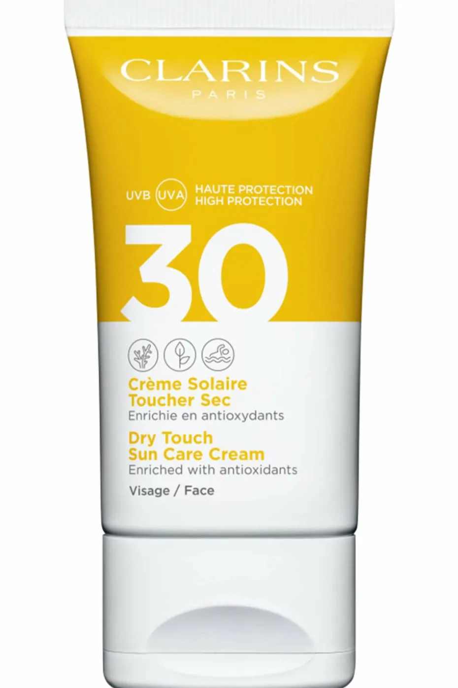Crème solaire visage toucher sec UVA/UVB SPF30