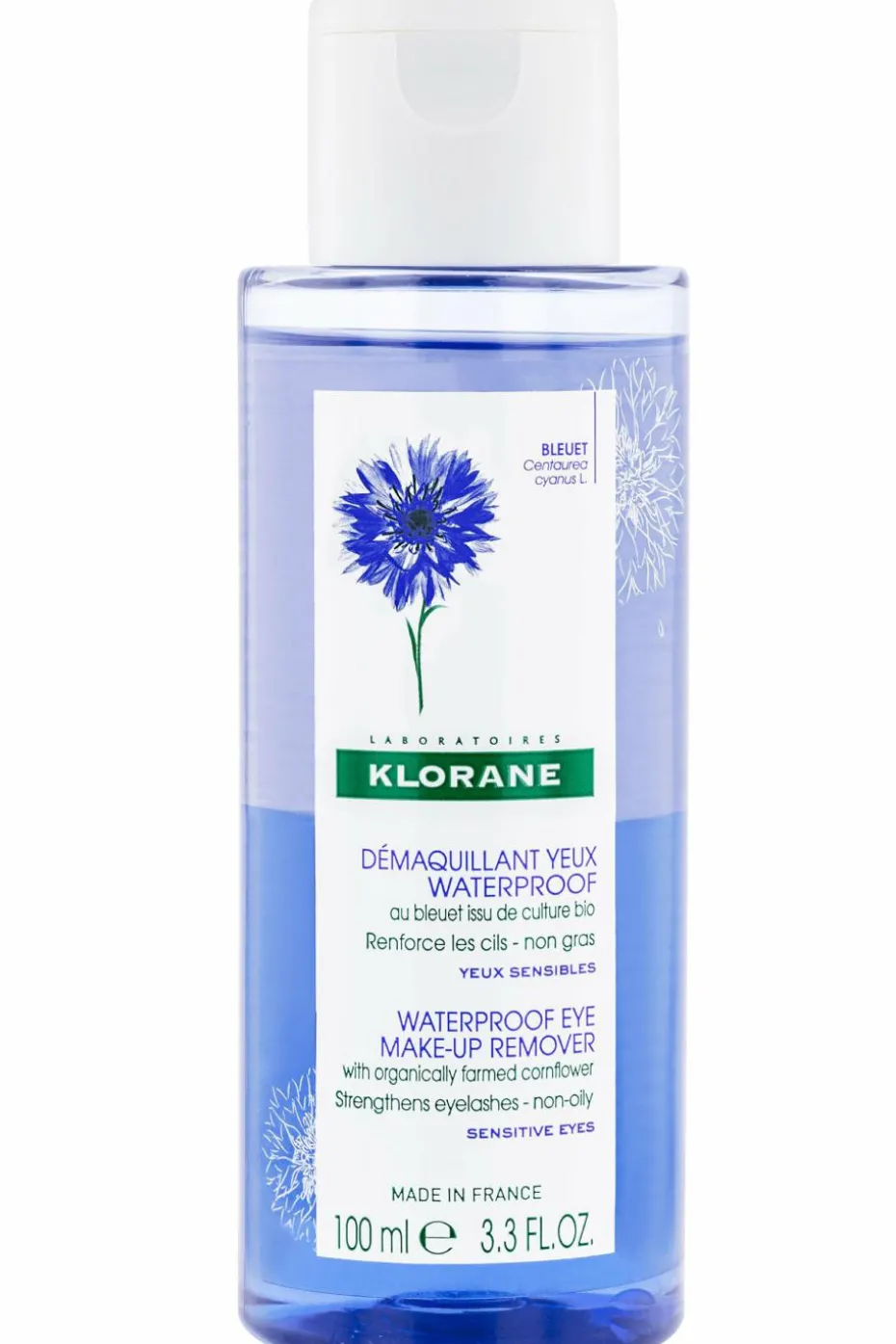 Démaquillant yeux waterproof au Bleuet bio