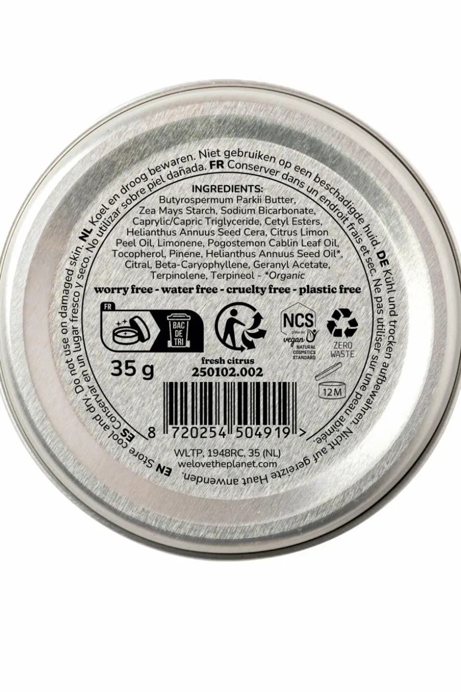 Déodorant crème Fresh Citrus