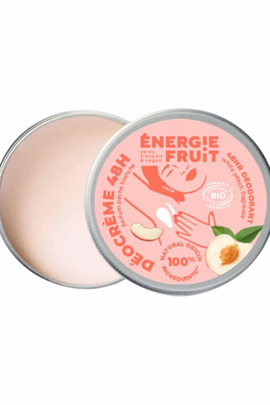 Déodorant crème pêche blanche certifié bio