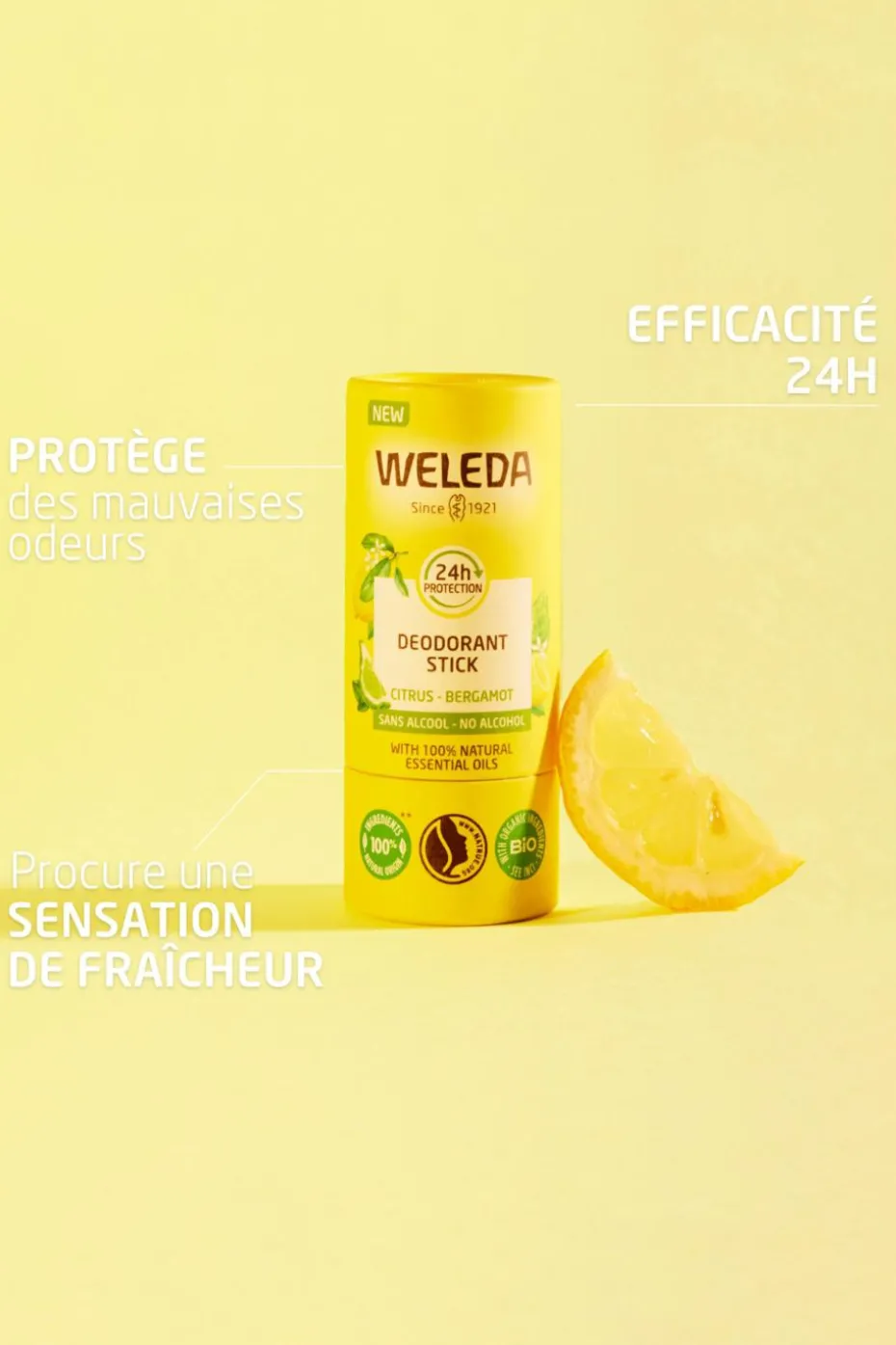 Déodorant stick citrus bergamot