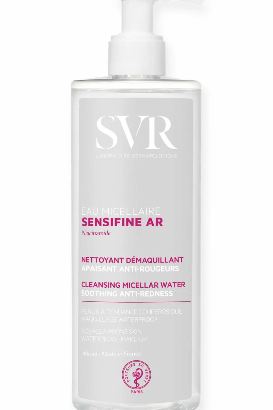 Eau micellaire apaisante anti-rougeurs Sensifine AR rechargeable