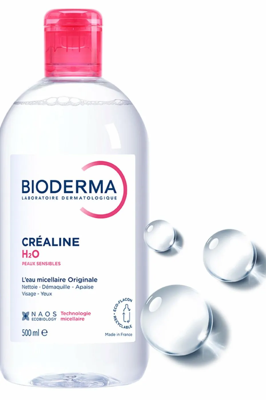 Eau micellaire démaquillante peaux très sèches Créaline T.S. H2O