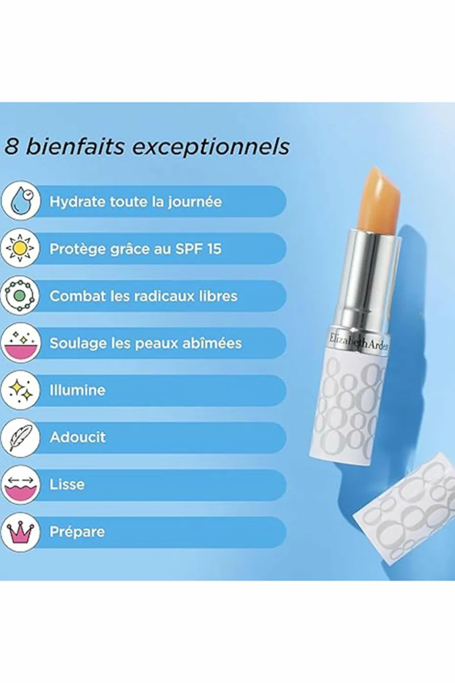 Eight Hour® Cream – Baume Protecteur pour les Lèvres IPS 15 Transparent