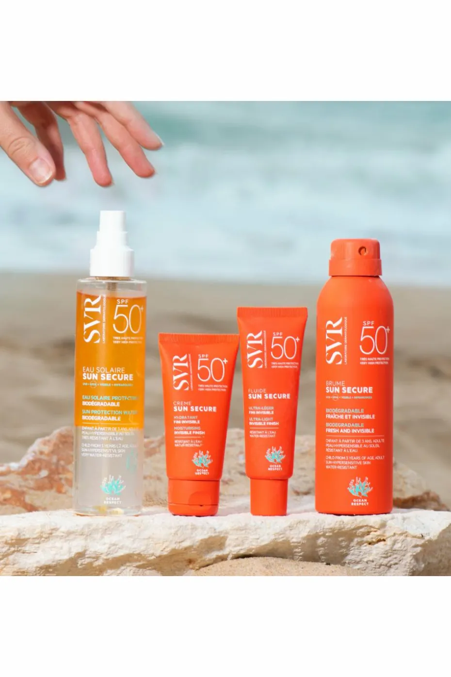 Fluide solaire non gras fini invisible SPF50+ Sun Secure