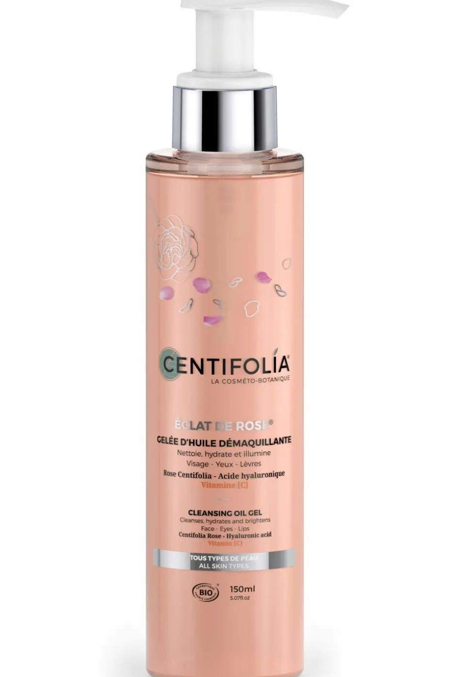 Gelée d’huile demaquillante éclat de rose