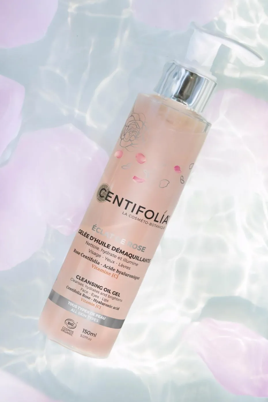 Gelée d’huile demaquillante éclat de rose