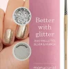 Kit duo de poudre à effet et paillettes + son pinceau applicateur paillettes Silver edition