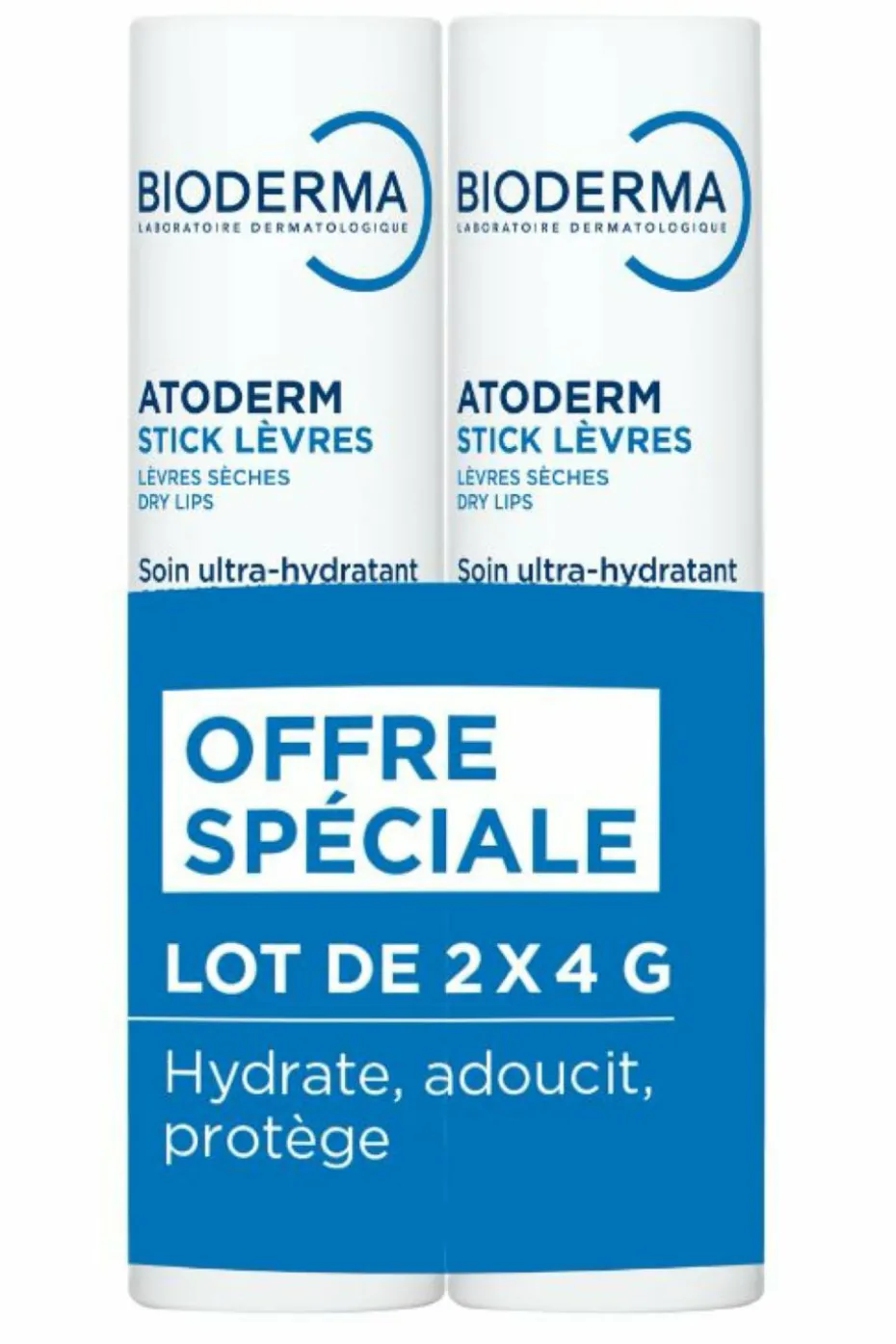 Lot de 2 stick lèvres Atoderm