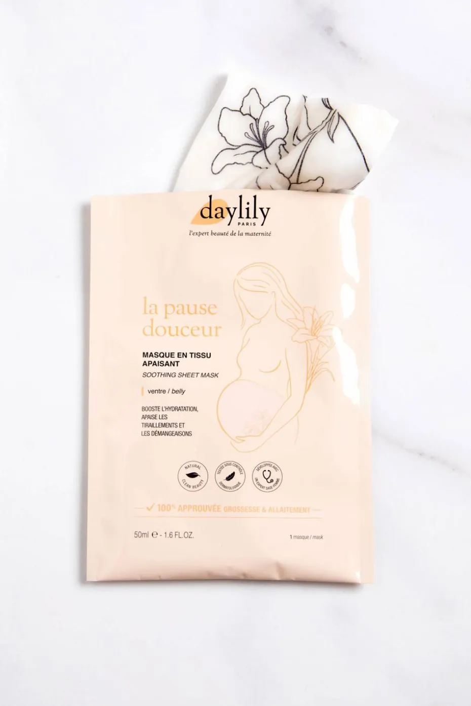 Masque en tissu pour le ventre apaisant la Pause Douceur