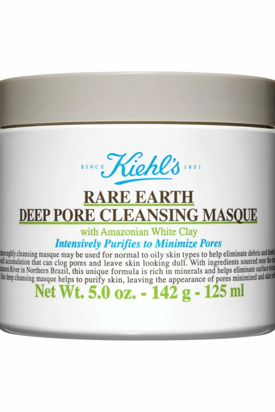 Masque purifiant visage à l’argile blanche d’Amazonie Rare Earth