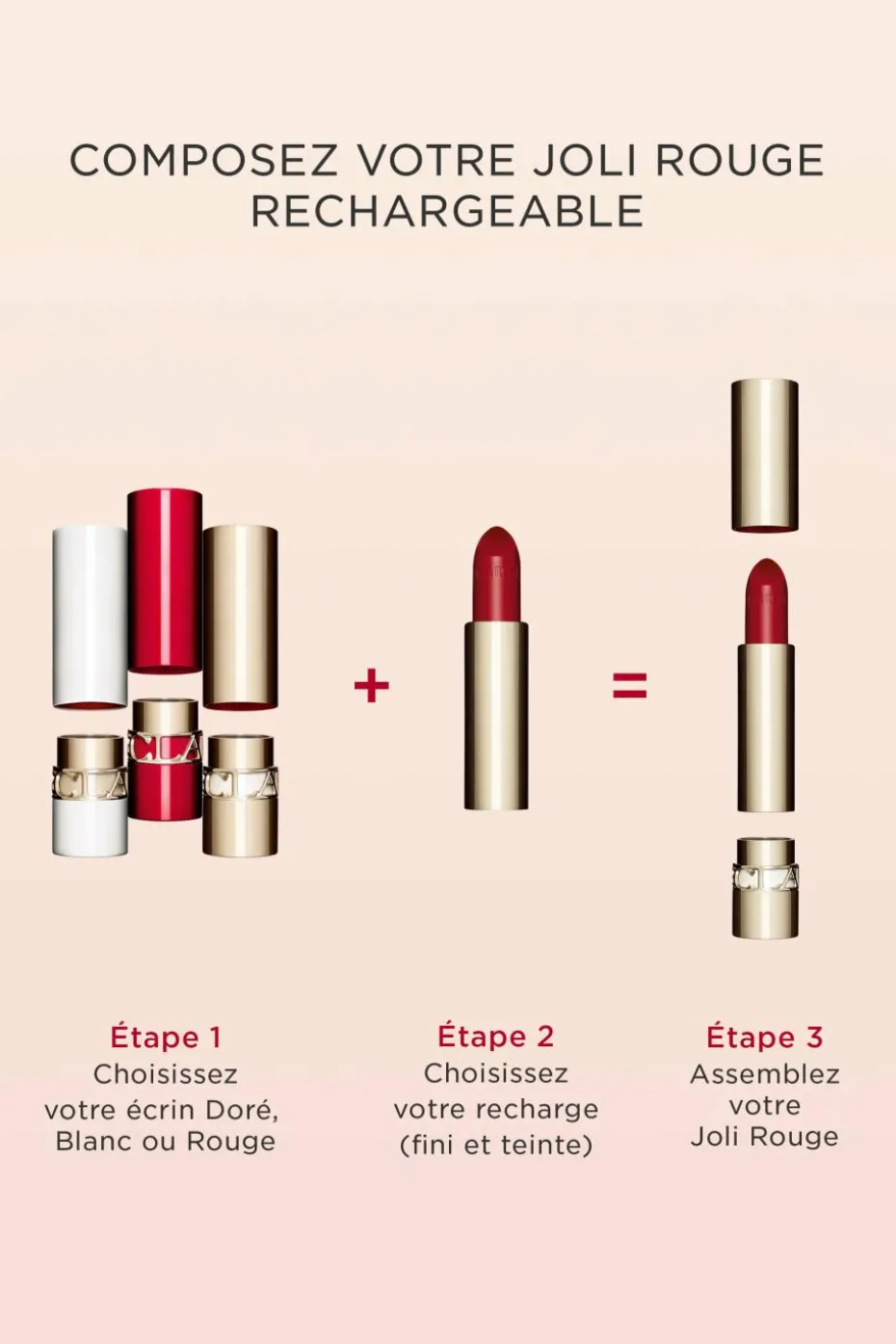 Rouge à lèvres rechargeable Joli Rouge Mat
