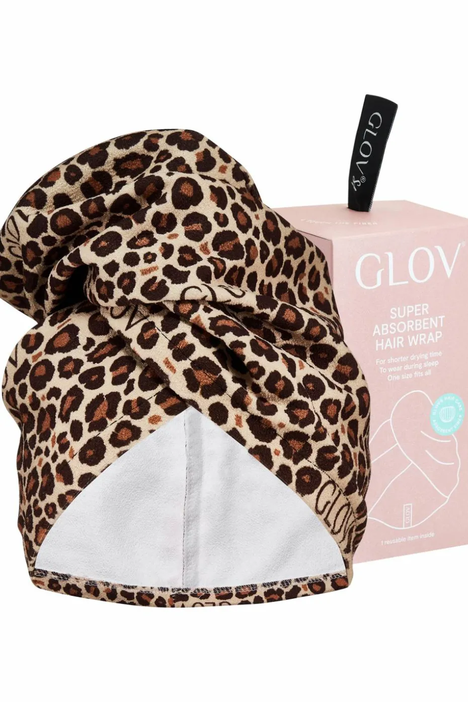 Serviette pour cheveux léopard