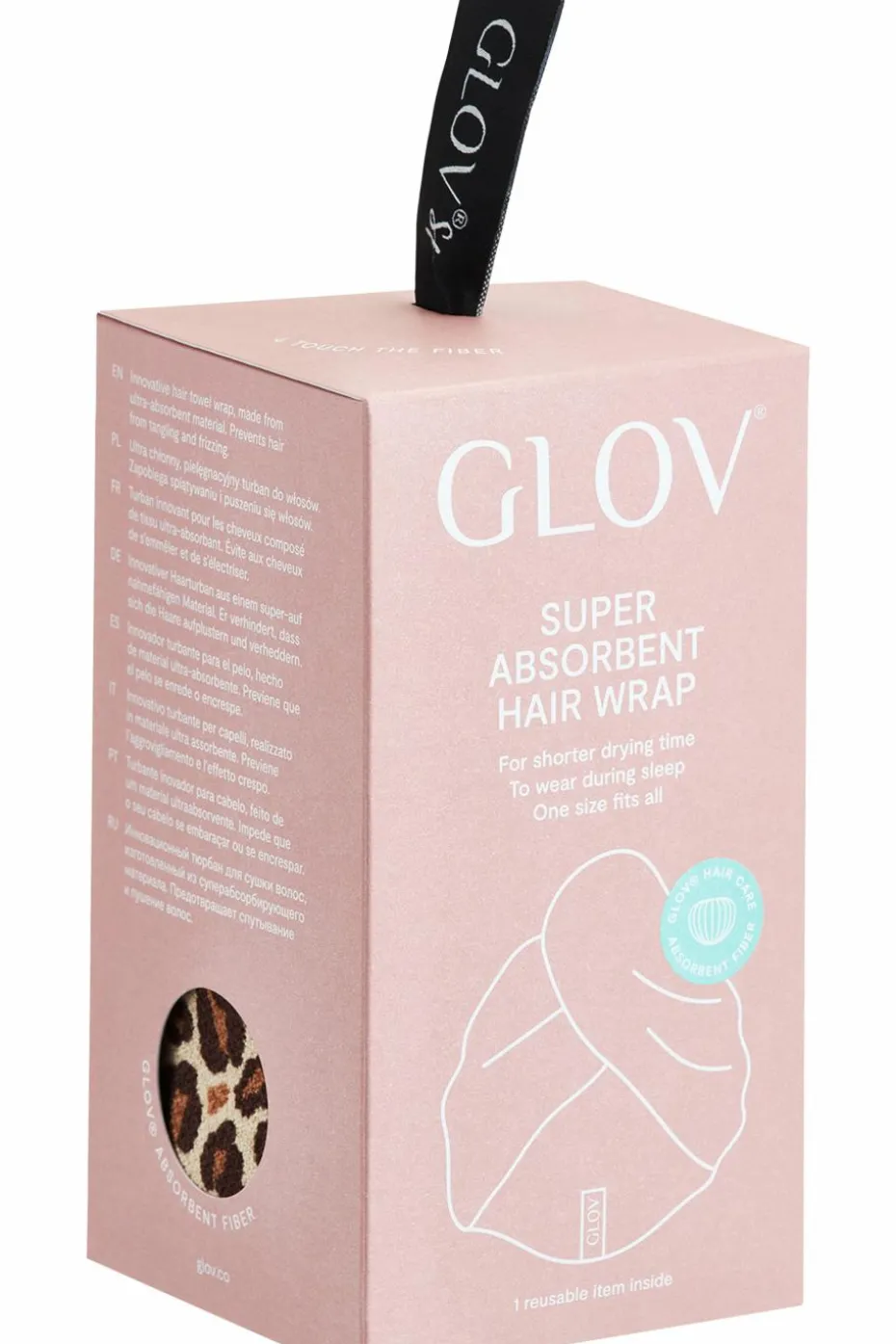 Serviette pour cheveux léopard