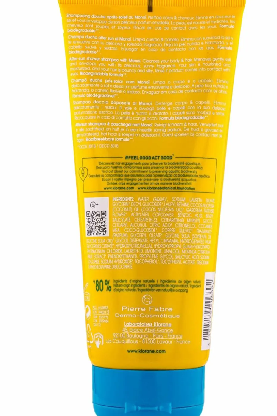 Shampoing douche après-soleil au Monoï