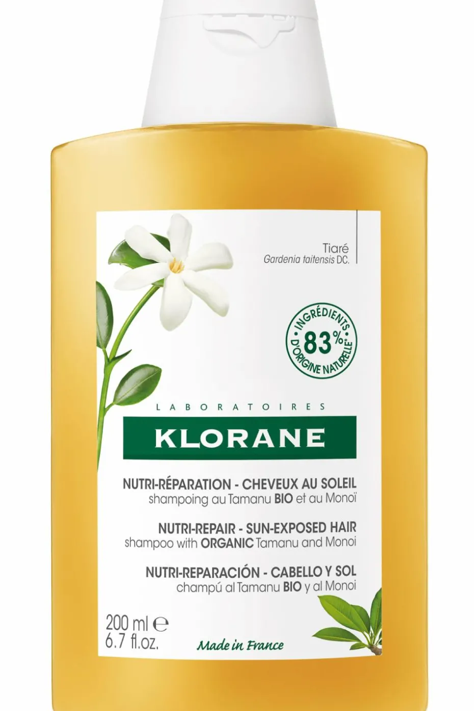 Shampoing nutritif après-soleil au Monoï & Tamanu bio