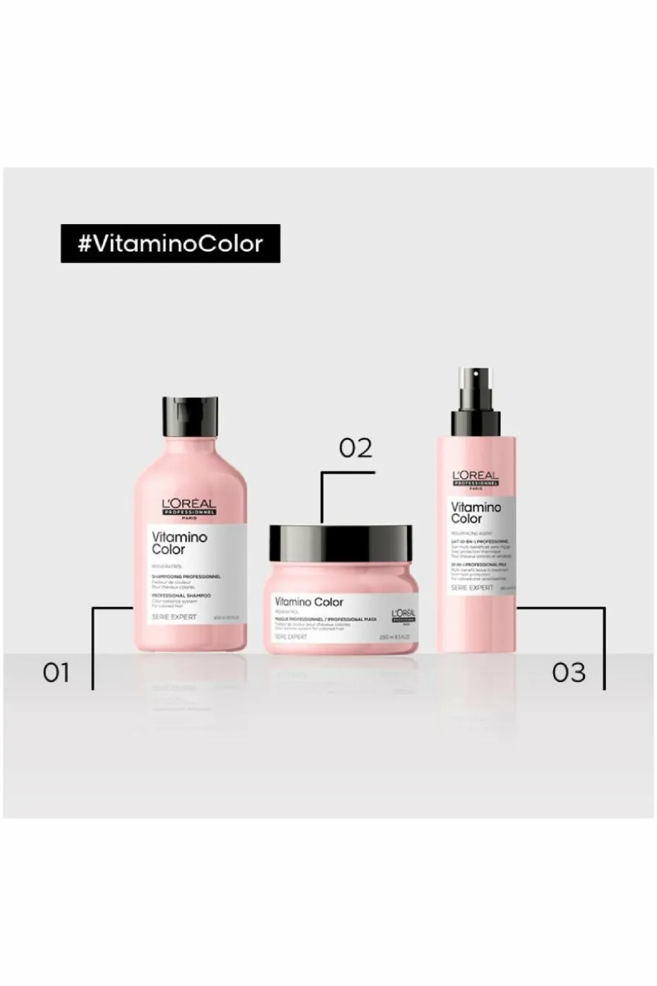 Shampoing pour cheveux colorés Vitamino Color rechargeable