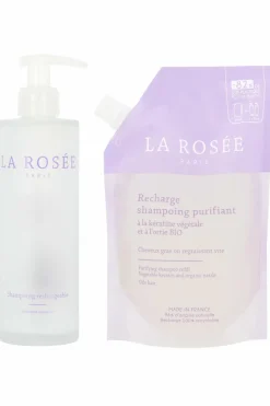 Shampoing purifiant et son flacon rechargeable