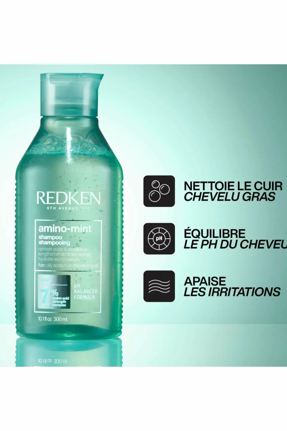 Shampoing racines grasses pointes sèches Amino Mint