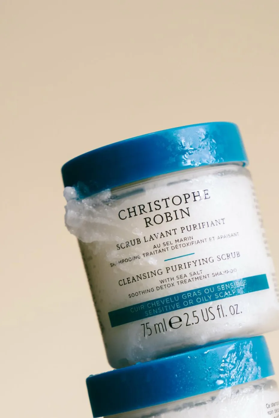 Shampoing scrub lavant purifiant au sel marin