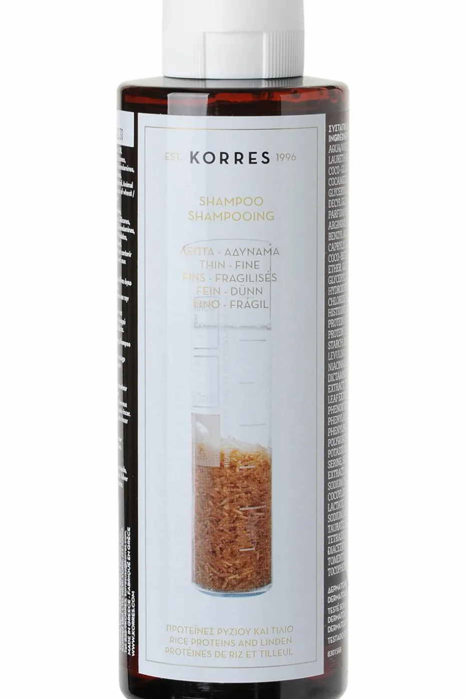 Shampooing protéines de riz & tilleul pour cheveux fins