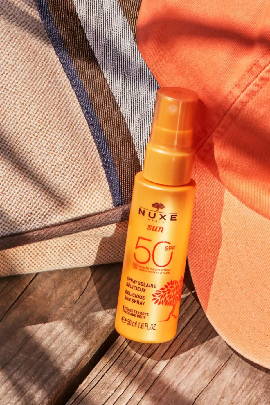 Spray fondant visage et corps haute protection SPF50 Nuxe Sun