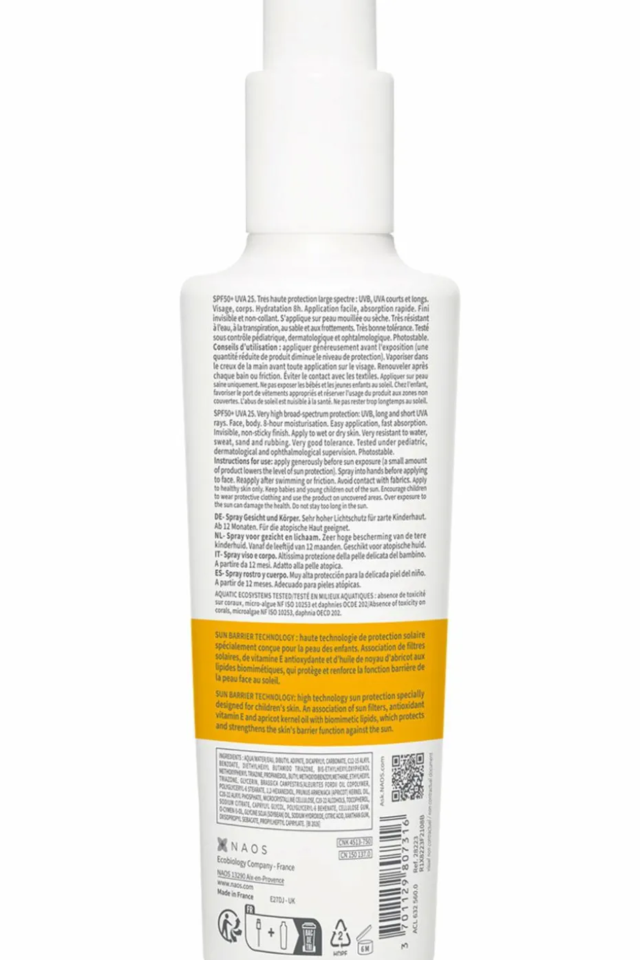 Spray solaire Photoderm Pediatrics SPF50+