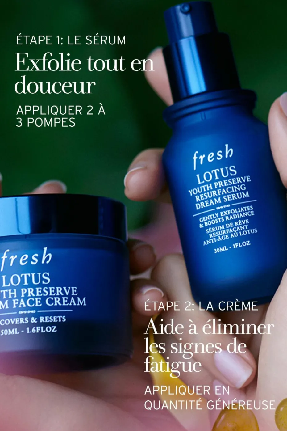 Sérum de nuit anti-âge au lotus et aux AHAs