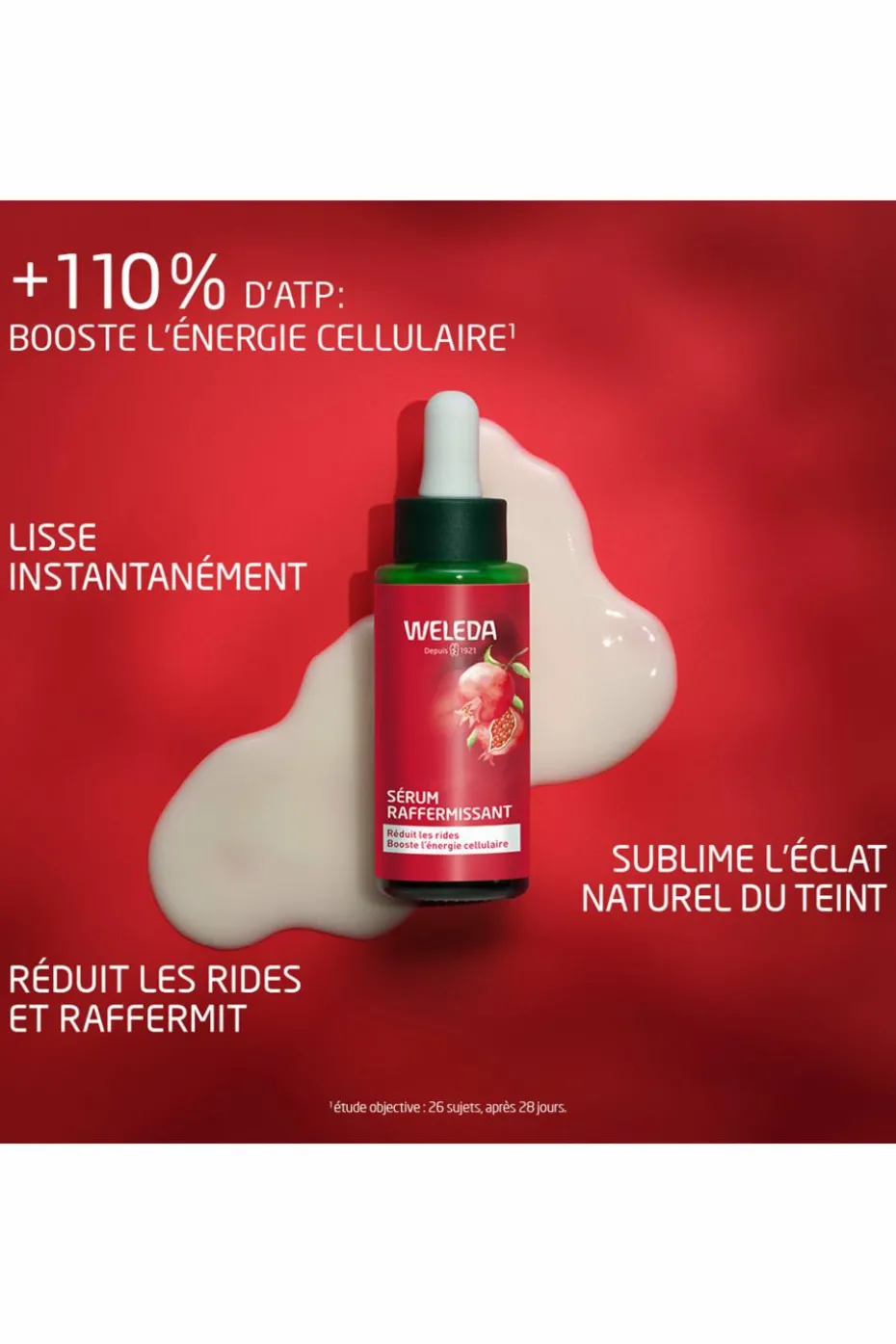 Sérum raffermissant grenade et peptides de maca
