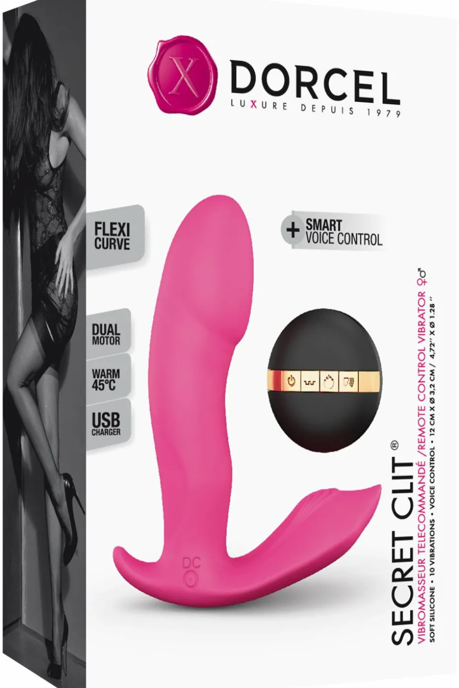 Stimulateur 3-en1 avec télécommande Secret Clit
