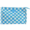 Trousse à carreaux bleue & blanche